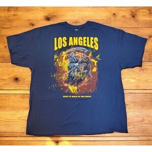 Fashion Nova Men T-shirt Men's‎ Size 3XL Los Angeles Grim Reaper Navy Blue NWOT